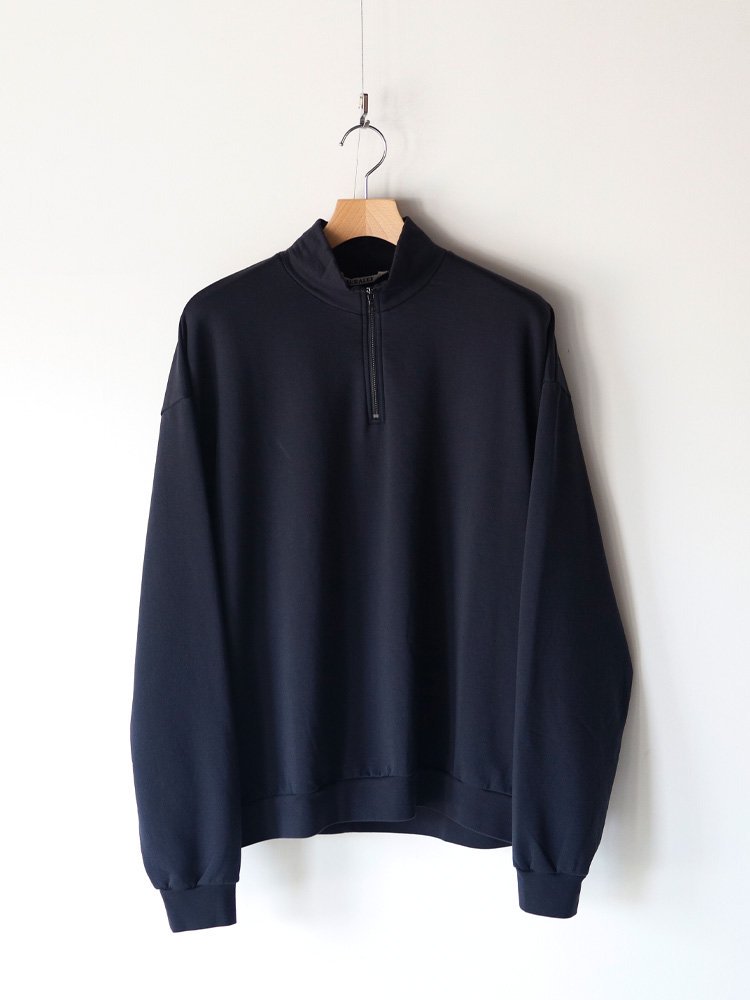 AURALEE men's / ELASTIC HIGH GAUGE SWEAT HALF ZIP P/O (INK BLACK) - TROUPE  ONLINE SHOP - COMOLI AURALEE Graphpaper NEAT Hender Scheme 通販