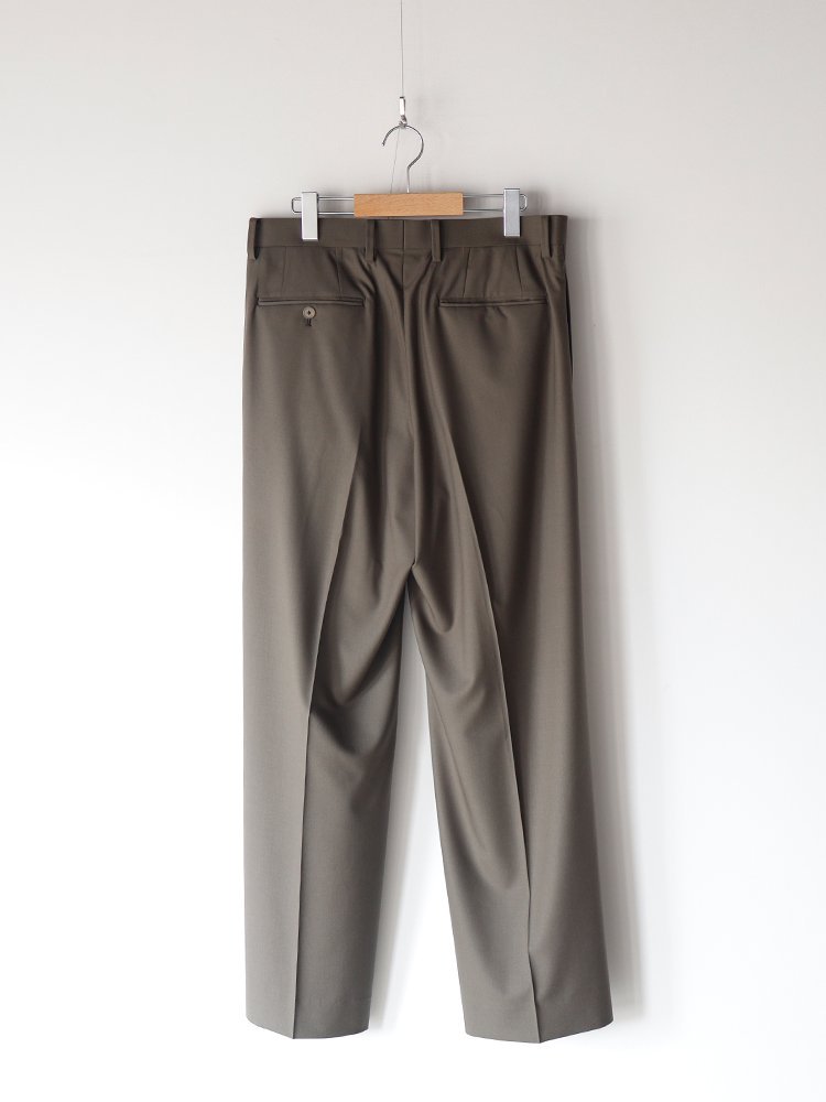 AURALEE men's / SUPER FINE TROPICAL WOOL SLACKS (DARK KHAKI) - TROUPE  ONLINE SHOP - COMOLI AURALEE Graphpaper NEAT Hender Scheme 通販