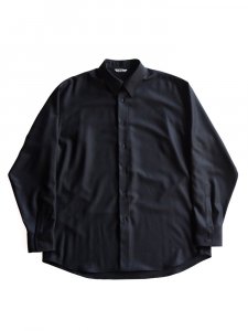 AURALEE men's / SUPER LIGHT WOOL SHIRTS (BLACK)