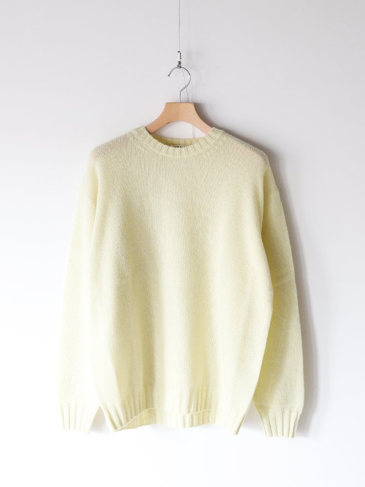 AURALEE men's / SHETLAND WOOL CASHMERE KNIT P/O (LIGHT YELLOW) - TROUPE  ONLINE SHOP - COMOLI AURALEE Graphpaper NEAT Hender Scheme 通販