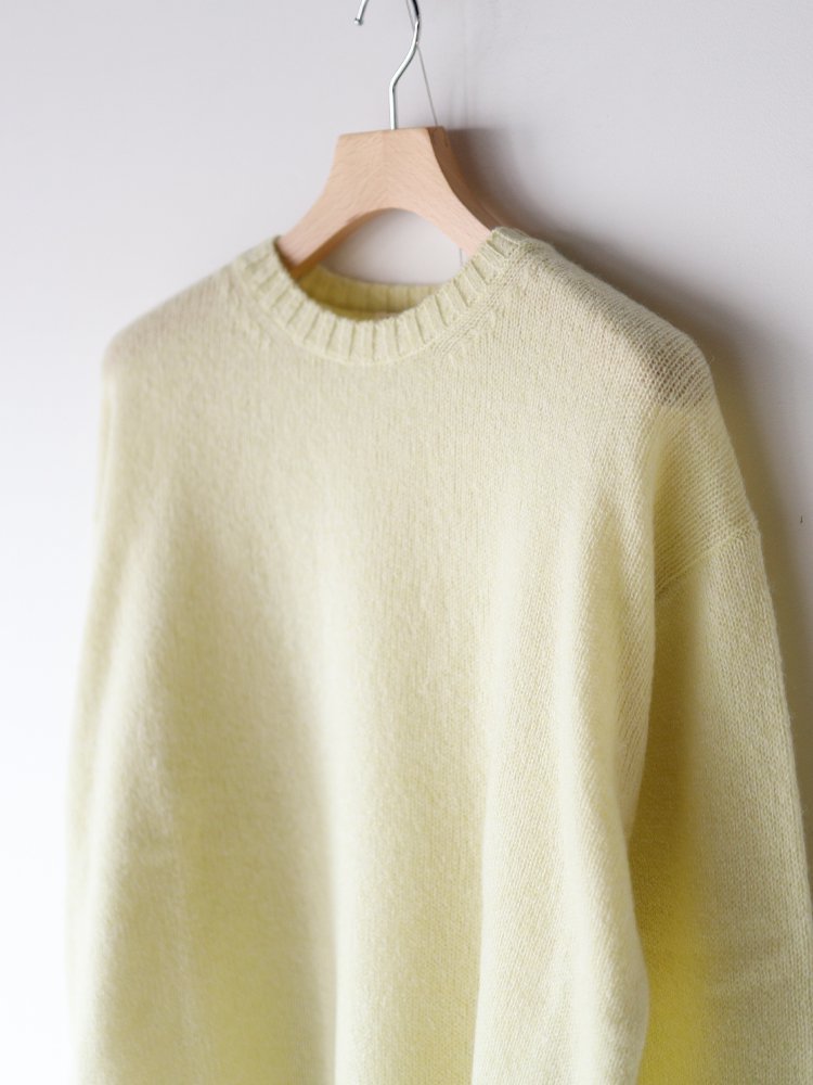 AURALEE men's / SHETLAND WOOL CASHMERE KNIT P/O (LIGHT YELLOW) - TROUPE  ONLINE SHOP - COMOLI AURALEE Graphpaper NEAT Hender Scheme 通販