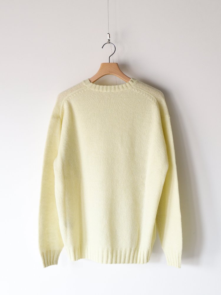 AURALEE men's / SHETLAND WOOL CASHMERE KNIT P/O (LIGHT YELLOW) - TROUPE  ONLINE SHOP - COMOLI AURALEE Graphpaper NEAT Hender Scheme 通販