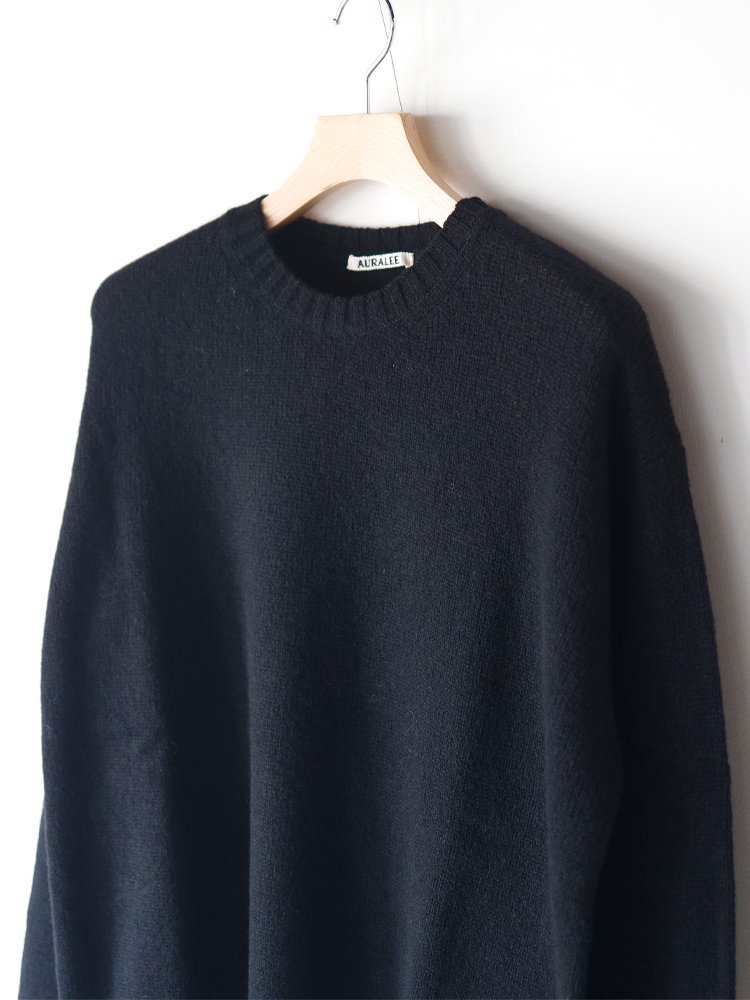 AURALEE men's / SHETLAND WOOL CASHMERE KNIT P/O (BLACK) - TROUPE ONLINE  SHOP - COMOLI AURALEE Graphpaper NEAT Hender Scheme 通販