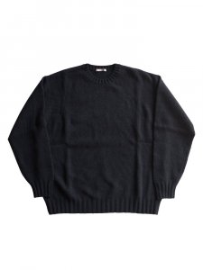 AURALEE men's / SHETLAND WOOL CASHMERE KNIT P/O (BLACK)