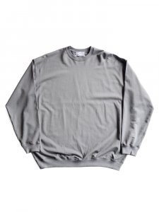 Graphpaper / COTTON LIGHT TERRY CREW NECK (GRAY)