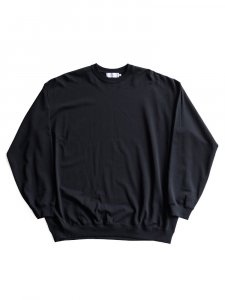 Graphpaper / COTTON LIGHT TERRY CREW NECK (BLACK)