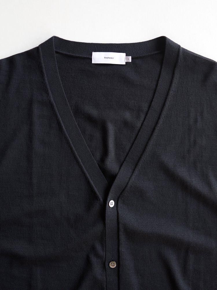 Graphpaper / HIGH GAUGE L/S KNIT CARDIGAN (BLACK) - TROUPE Graphpaper / HIGH GAUGE L/S KNIT CARDIGAN (BLACK) - TROUPE