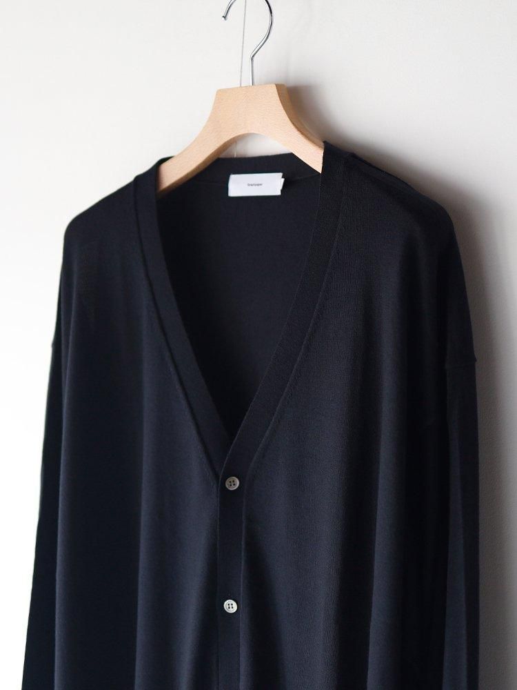 Graphpaper / HIGH GAUGE L/S KNIT CARDIGAN (BLACK) - TROUPE Graphpaper / HIGH GAUGE L/S KNIT CARDIGAN (BLACK) - TROUPE