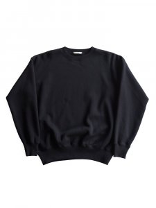 AURALEE men's / SMOOTH SOFT SWEAT P/O (BLACK)