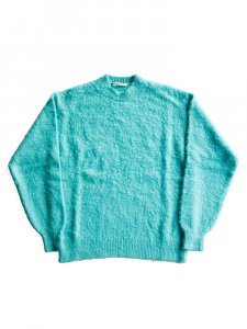 AURALEE women's / BRUSHED WOOL CASHMERE SILK KNIT P/O (AGUA GREEN)