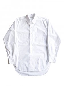 HEUGN / "ALAN" ONE-PIECE COLLAR SHIRT (WHITE)