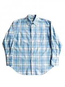 AURALEE women's / AIRY WOOL CHECK SHIRT (BLUE CHECK)