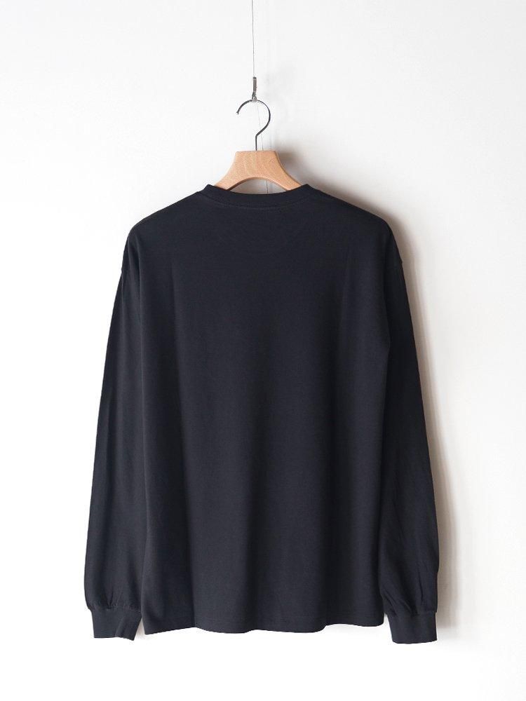 AURALEE men's / SEAMLESS L/S TEE (BLACK) - TROUPE ONLINE