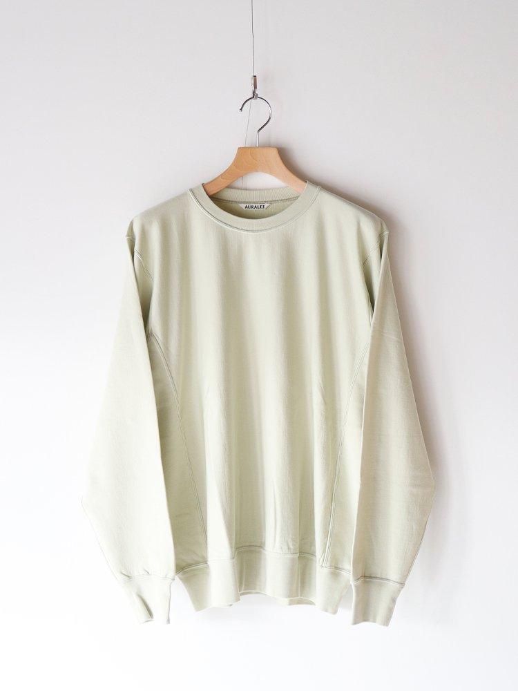 AURALEE men's / ELASTIC HIGH GAUGE SWEAT P/O (PISTACHIO