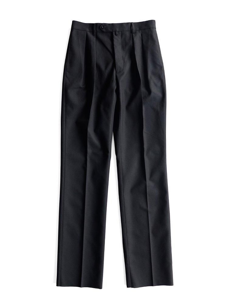 NEAT 黒 スラックス NEAT｜WOOL HOPSACK｜WIDE TYPE Ⅰ - Black｜PRODUCT｜Continuer Inc
