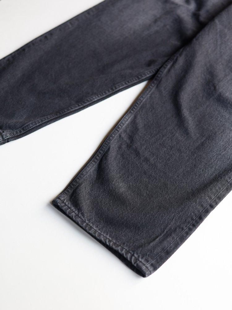 Graphpaper / SELVAGE DENIM TWO TUCK TAPERED PANTS (BLACK