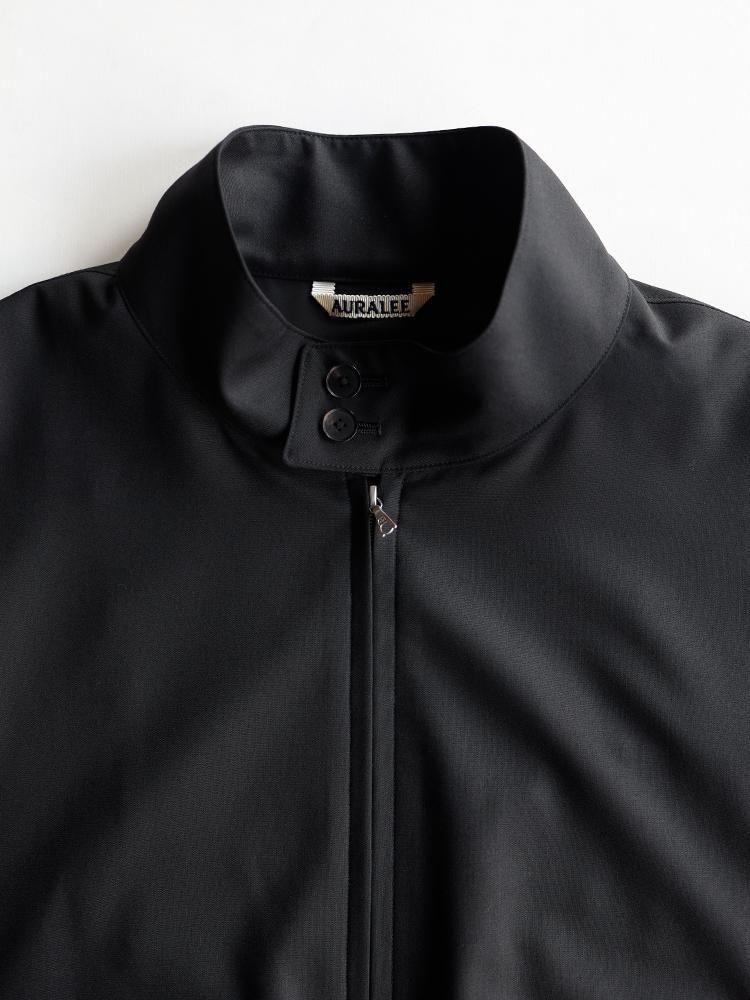 AURALEE men's / SUPER FINE TROPICAL WOOL ZIP BLOUSON (BLACK AURALEE men's / SUPER FINE TROPICAL WOOL ZIP BLOUSON (BLACK