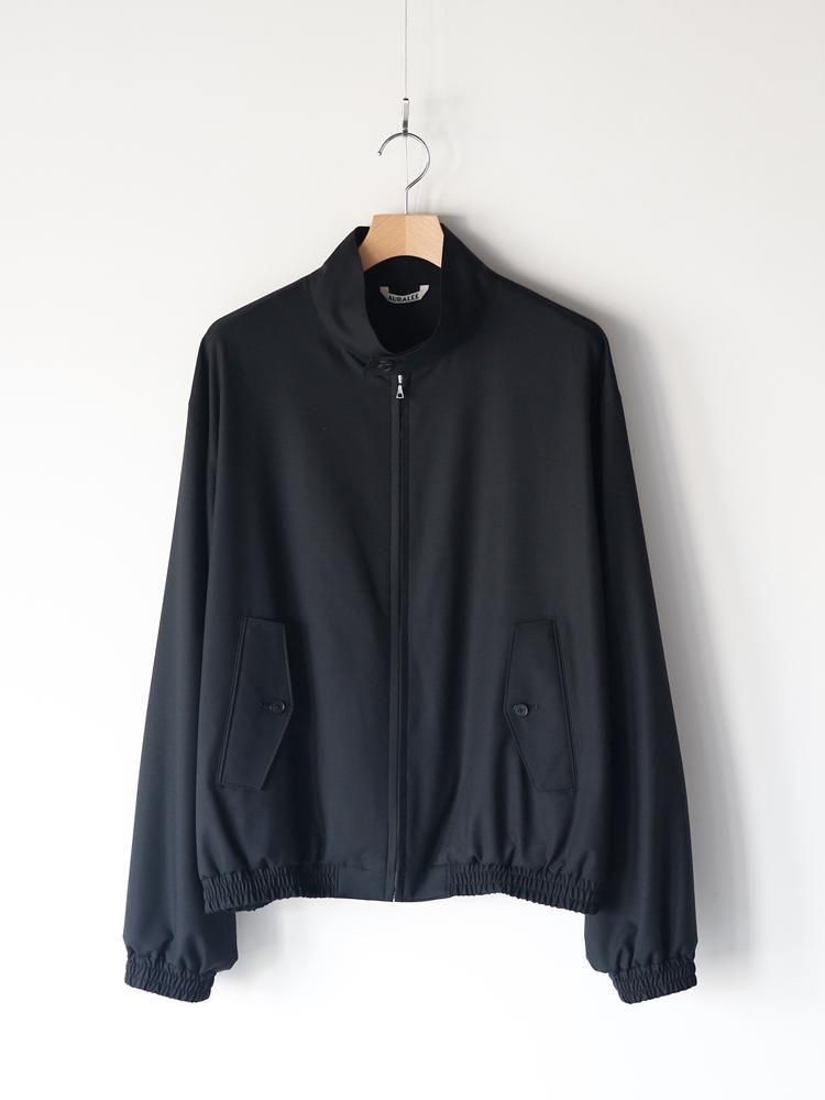 AURALEE men's / SUPER FINE TROPICAL WOOL ZIP BLOUSON (BLACK AURALEE men's / SUPER FINE TROPICAL WOOL ZIP BLOUSON (BLACK