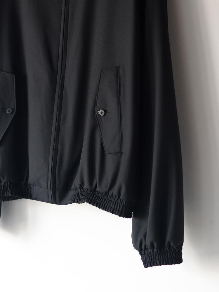 AURALEE men's / SUPER FINE TROPICAL WOOL ZIP BLOUSON (BLACK