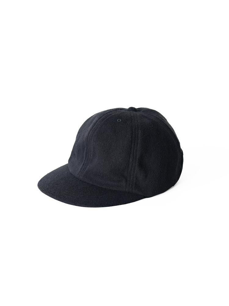 COMOLI シルクネップ キャップ, Black – Navyblue