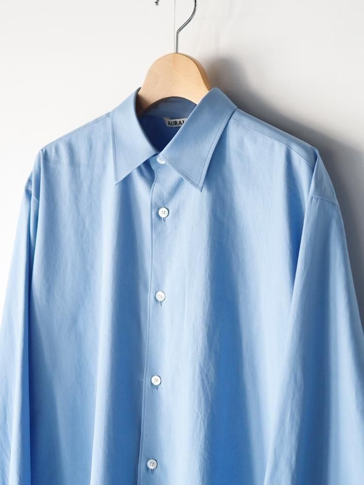 トップス AURALEE WASHED FINX SHIRTS WASHED FINX TWILL DOUBLE-CUFF SHIRT - AURALEE Official Website
