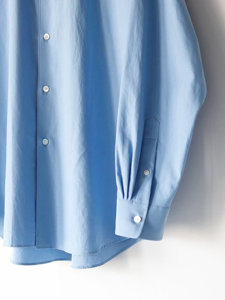 トップス AURALEE WASHED FINX TWILL SHIRTS BLUE 5 AURALEE: Washed Finx Twill Big Shirt (Blue) | DSMG E-SHOP