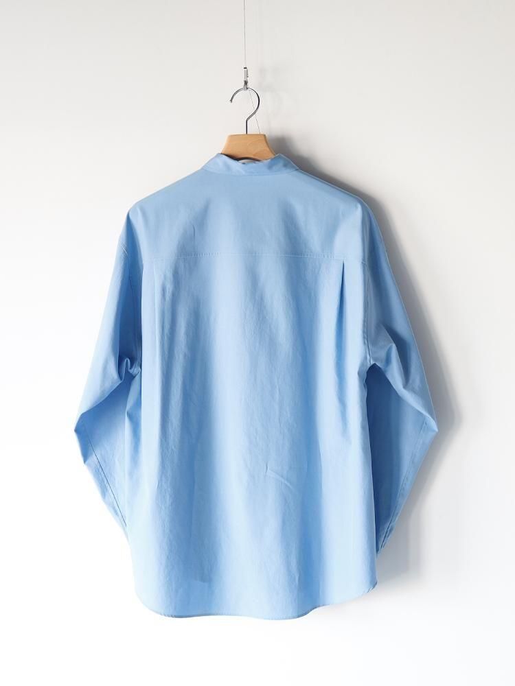 AURALEE men's / WASHED FINX TWILL BIG SHIRT (BLUE) - TROUPE