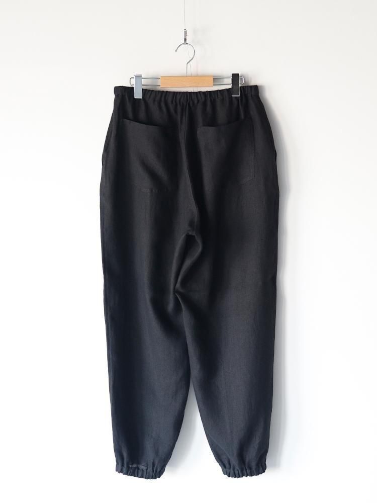 COMOLI / カナパドローストリングパンツ (BLACK) - TROUPE COMOLI / カナパドローストリングパンツ (BLACK) - TROUPE