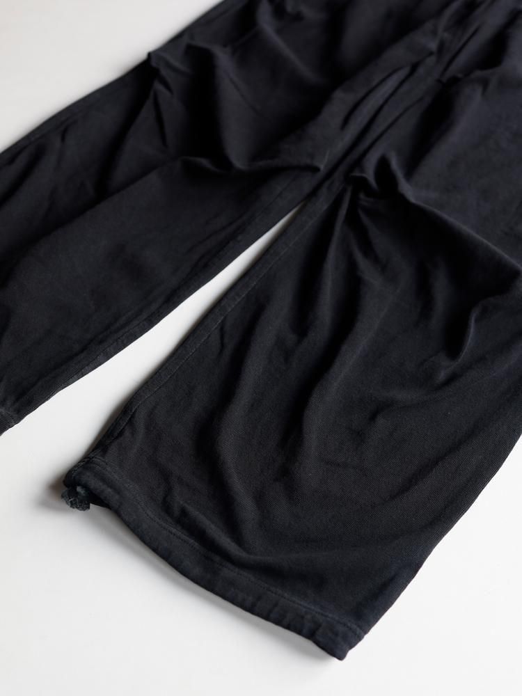 COMOLI / コットンジャージニータックパンツ (BLACK) - TROUPE COMOLI / コットンジャージニータックパンツ (BLACK) - TROUPE
