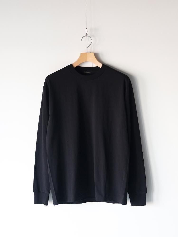 COMOLI / コットンジャージ長袖Tシャツ (BLACK) - TROUPE ONLINE