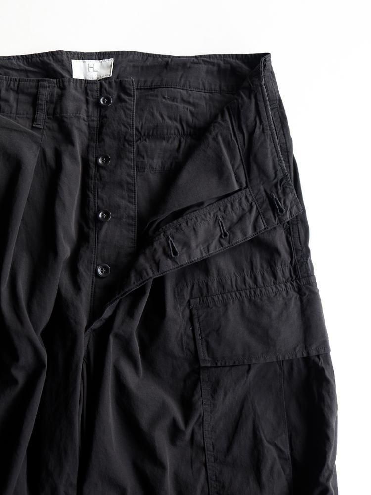 HERILL / RIPSTOP JUNGLE FATIGUE PANTS (BLACK) - TROUPE
