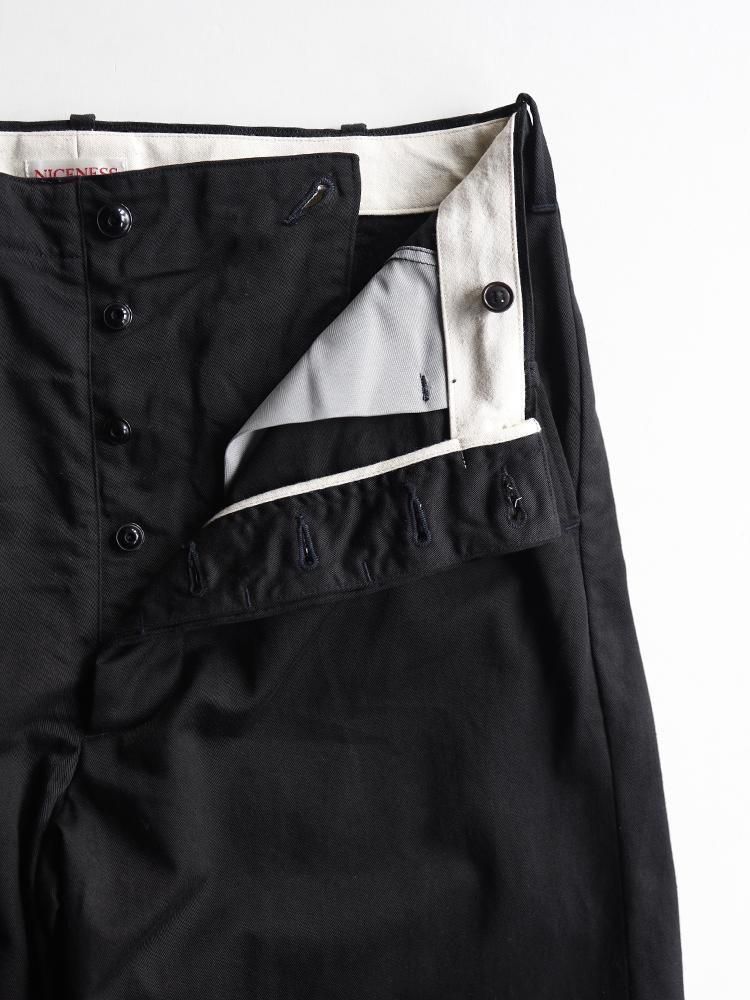 NICENESS / GARVEY - オフィサーチノトラウザー (BLACK
