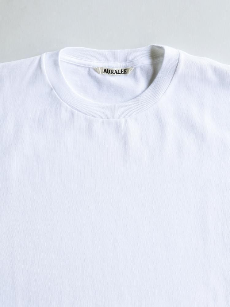 AURALEE men's / LUSTER PLAITING TEE (WHITE) - TROUPE ONLINE AURALEE men's / LUSTER PLAITING TEE (WHITE) - TROUPE ONLINE