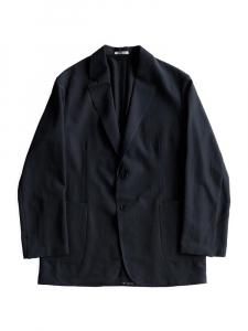 AURALEE men's / LIGHT COTTON WOOL VIYELLA JACKET (BLACK)