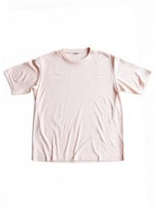 AURALEE men's / SUPER SOFT WOOL JERSEY TEE (LIGHT PINK)