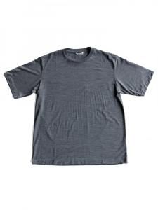 AURALEE men's / SUPER SOFT WOOL JERSEY TEE (CHARCOAL GRAY)