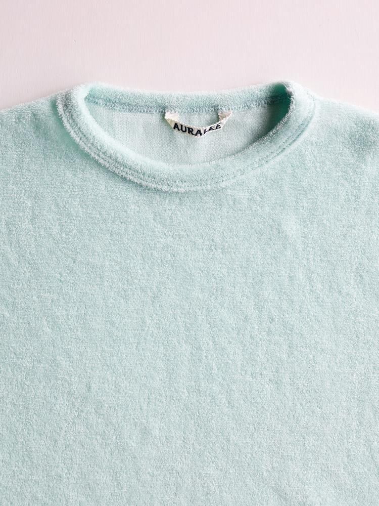全国送料無料の通販 AURALEE women's / WASHABLE WOOL PILE TEE (LIGHT AQUA トップス