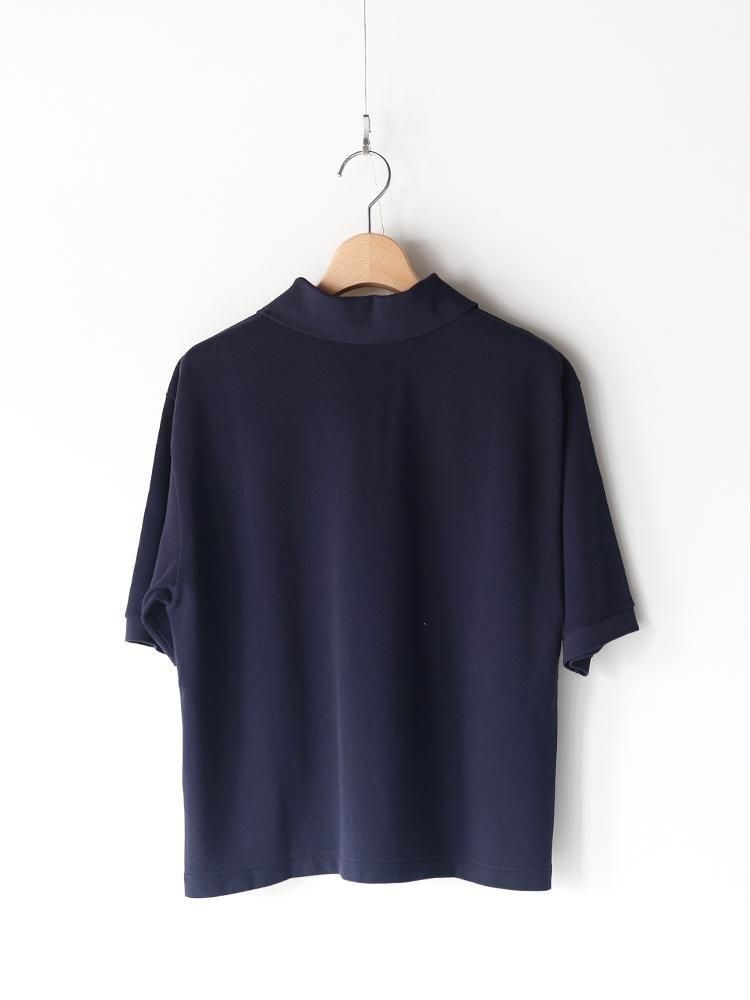 AURALEE women's / HIGH GAUGE PIQUE POLO (DARK NAVY) - TROUPE