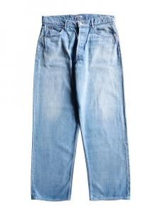 AURALEE men's / SELVEDGE FADED LIGHT DENIM WIDE PANTS (LIGHT INDIGO)