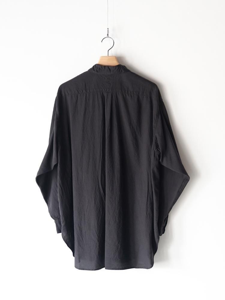 COMOLI / シルク製品染シャツ (BLACK) - TROUPE ONLINE SHOP - COMOLI