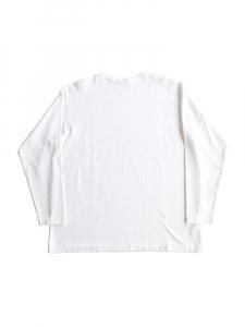 AURALEE men's / LUSTER PLAITING BOAT-NECK L/S TEE (WHITE)