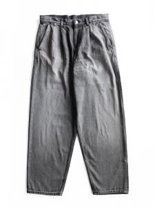 Graphpaper / SELVAGE DENIM TWO TUCK TAPERED PANTS (BLACK LIGHT FADE)