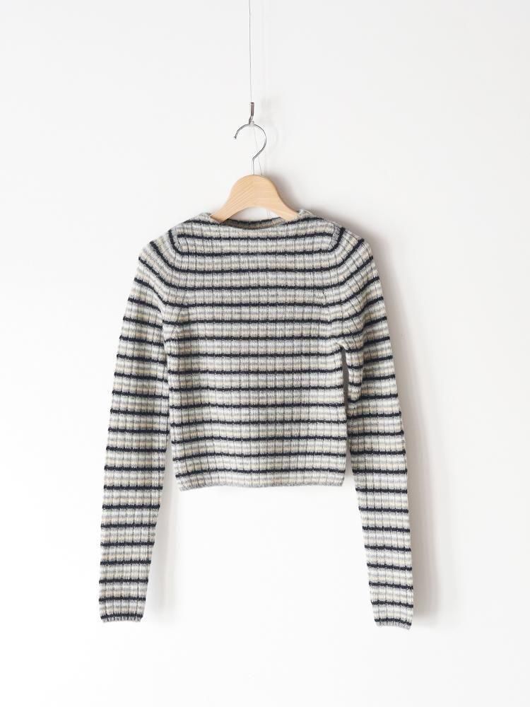 トップス AURALEE CASHMERE SILK KNIT BOAT NECK P/O AURALEE women's / SHETLAND WOOL CASHMERE RIB KNIT BOAT-NECK