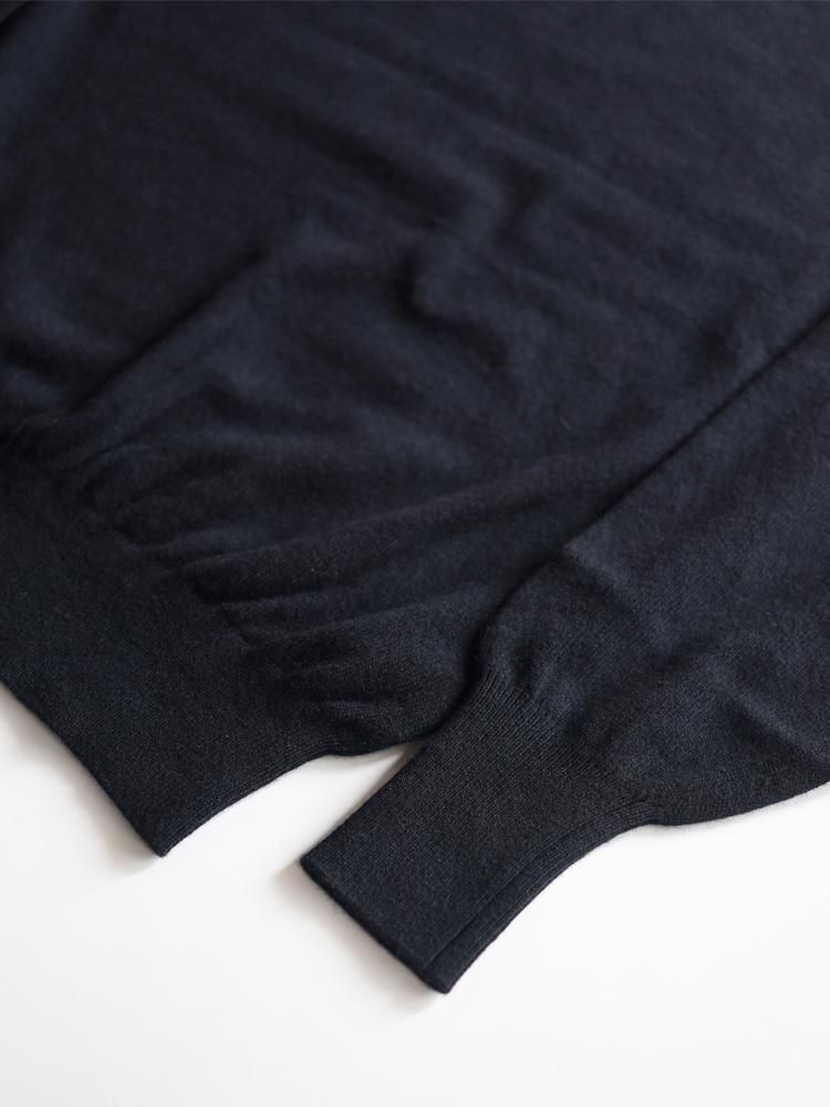 FANNILEMMERMAYER アルパカ　comoli herill HERILL / GOLDENCASH PULLOVER (BLACK) - TROUPE ONLINE SHOP
