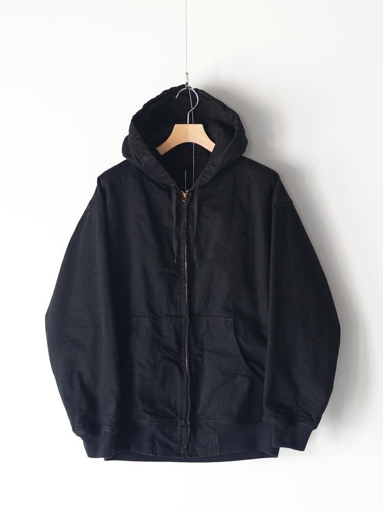 COMOLI / ブラックデニムジップパーカ (BLACK) - TROUPE ONLINE SHOP