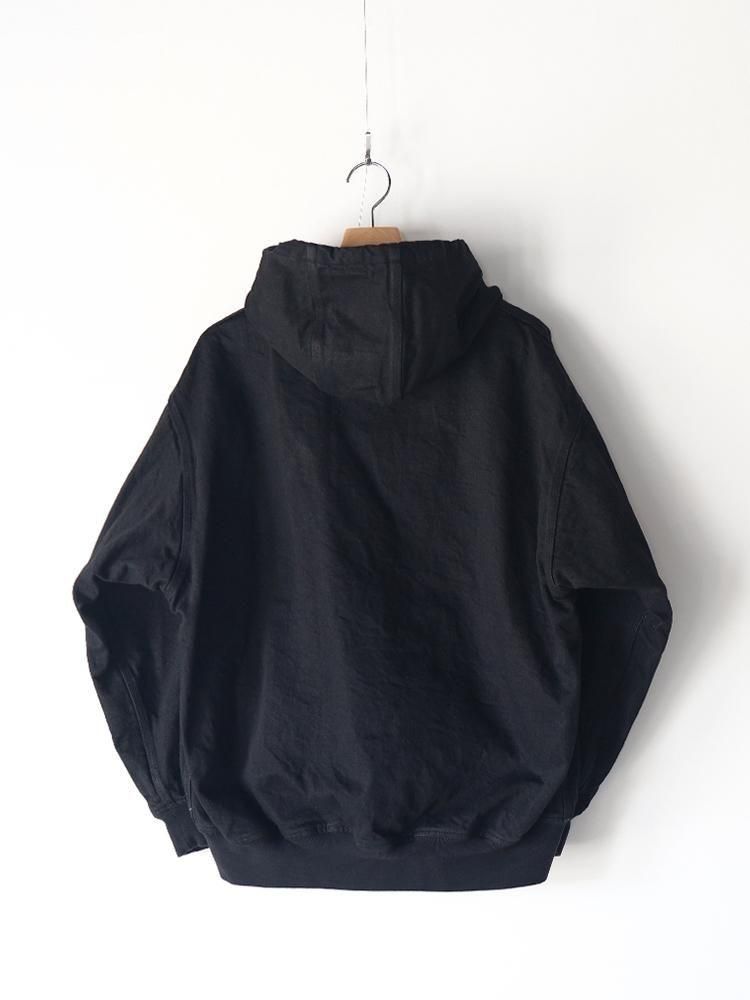 COMOLI / ブラックデニムジップパーカ (BLACK) - TROUPE ONLINE SHOP