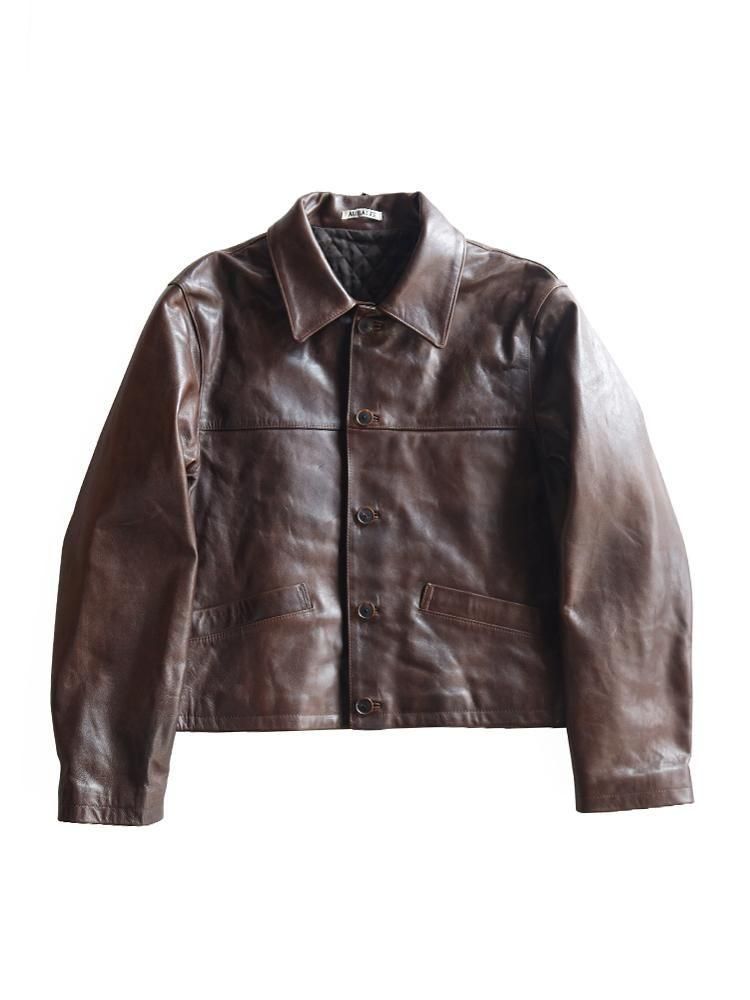 ジャケット・アウター HEAVY LAMB LEATHER BLOUSON AURALEE HEAVY LAMB LEATHER BLOUSON - AURALEE Official Website