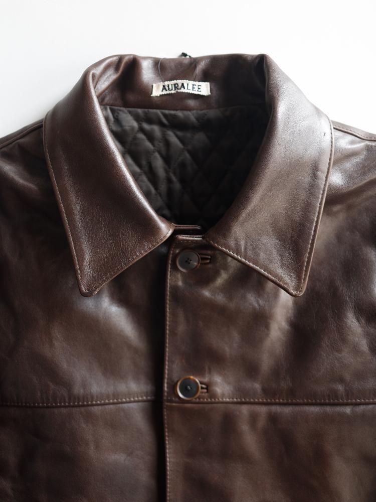 ジャケット・アウター HEAVY LAMB LEATHER BLOUSON AURALEE HEAVY LAMB LEATHER BLOUSON - AURALEE Official Website