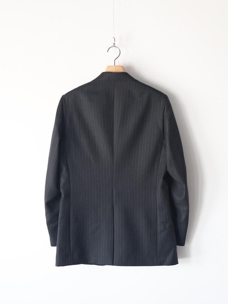 AURALEE men's / BLUEFACED WOOL JACKET (CHARCOAL NAVY STRIPE