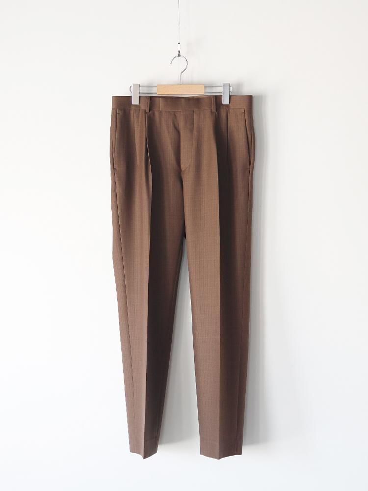 と*と様 AULAREE 21AW BLUEFACED WOOL SLACKS AURALEE men's / BLUEFACED WOOL TWO-TUCK SLACKS (BROWN RED